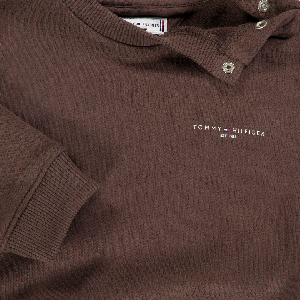 Tommy Hilfiger Bébé Unisexe Pull Marron