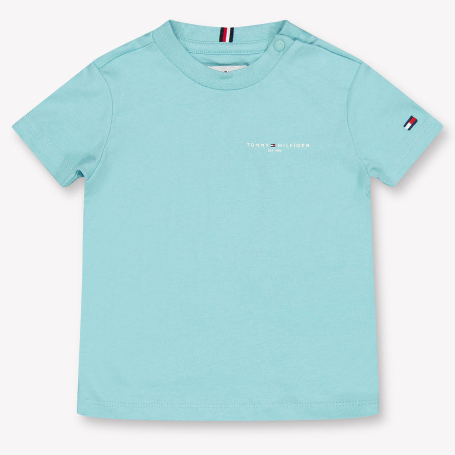 Tommy Hilfiger Bébé Unisexe T-shirt en turquoise