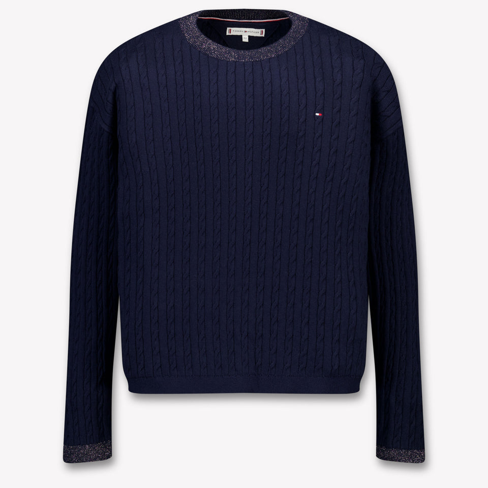 Tommy Hilfiger Kinder Mädchen Pullover in Marineblau