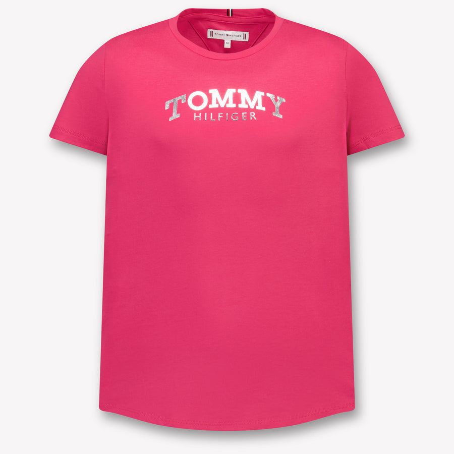 Tommy Hilfiger Kinder Meisjes T-Shirt In Fuchsia