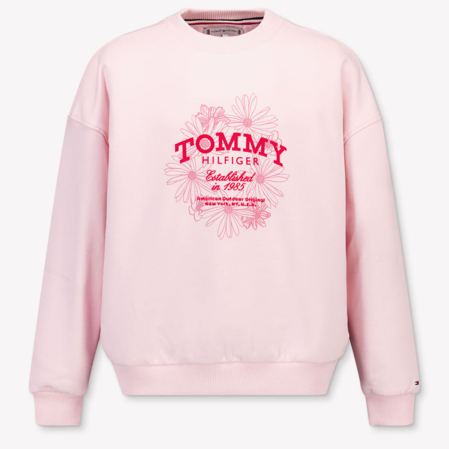 Tommy Hilfiger Enfant Filles Pull Rose Léger
