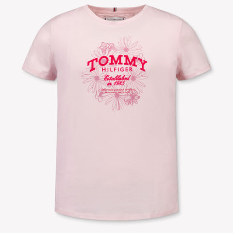 Tommy Hilfiger Kinder Meisjes T-Shirt In Licht Roze