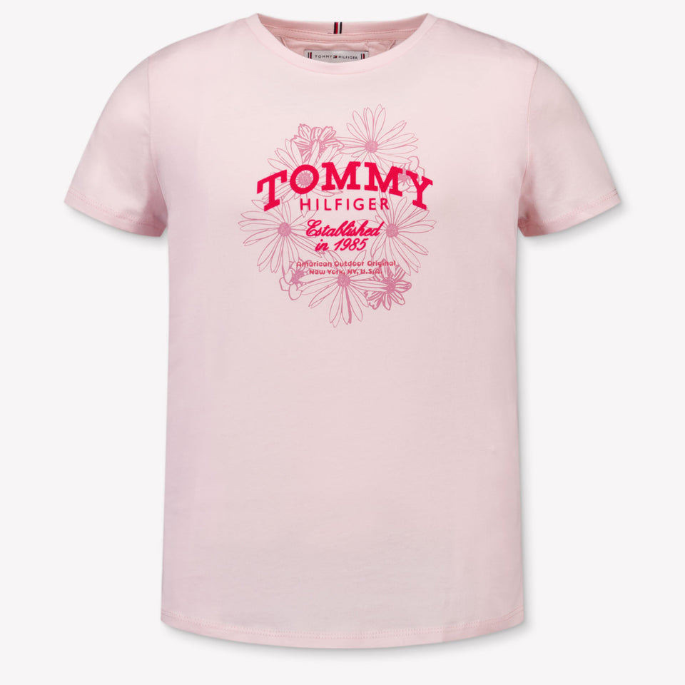 Tommy Hilfiger Kinder Meisjes T-Shirt In Licht Roze