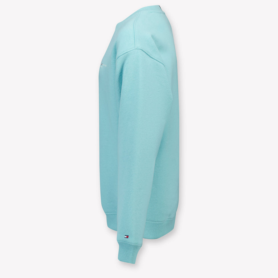 Tommy Hilfiger Ragazzo Unisex Maglione in Turchese