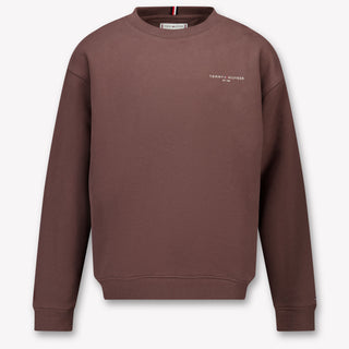 Tommy Hilfiger Ragazzo Unisex Maglione in Marrone