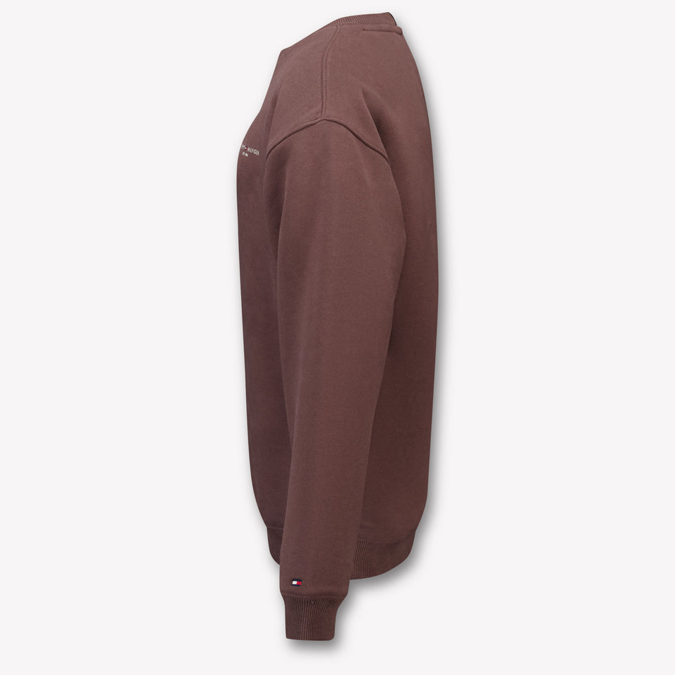 Tommy Hilfiger Ragazzo Unisex Maglione in Marrone