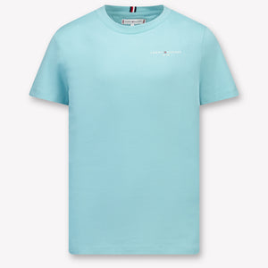 Tommy Hilfiger Enfant Unisexe T-shirt en turquoise