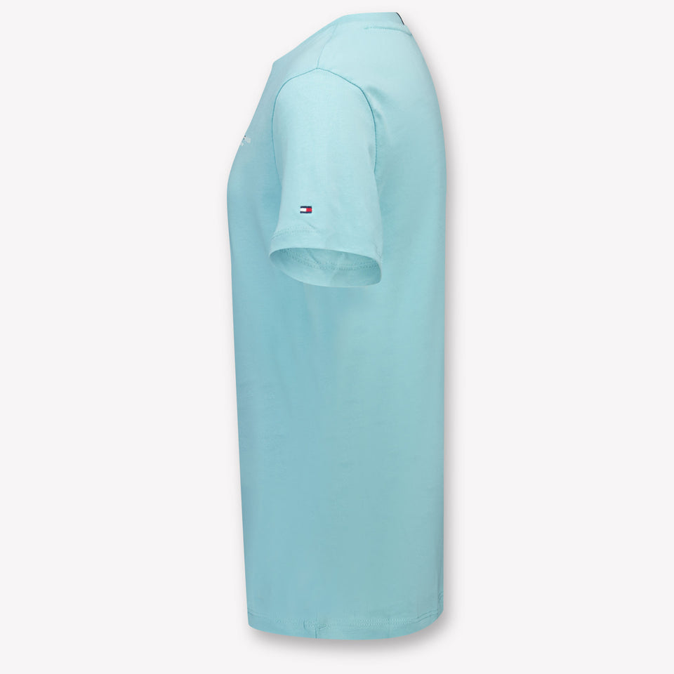 Tommy Hilfiger Ragazzo Unisex Maglietta dentro Turchese