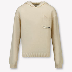 Calvin Klein Kinder Jungen Pullover rein Helles Beige
