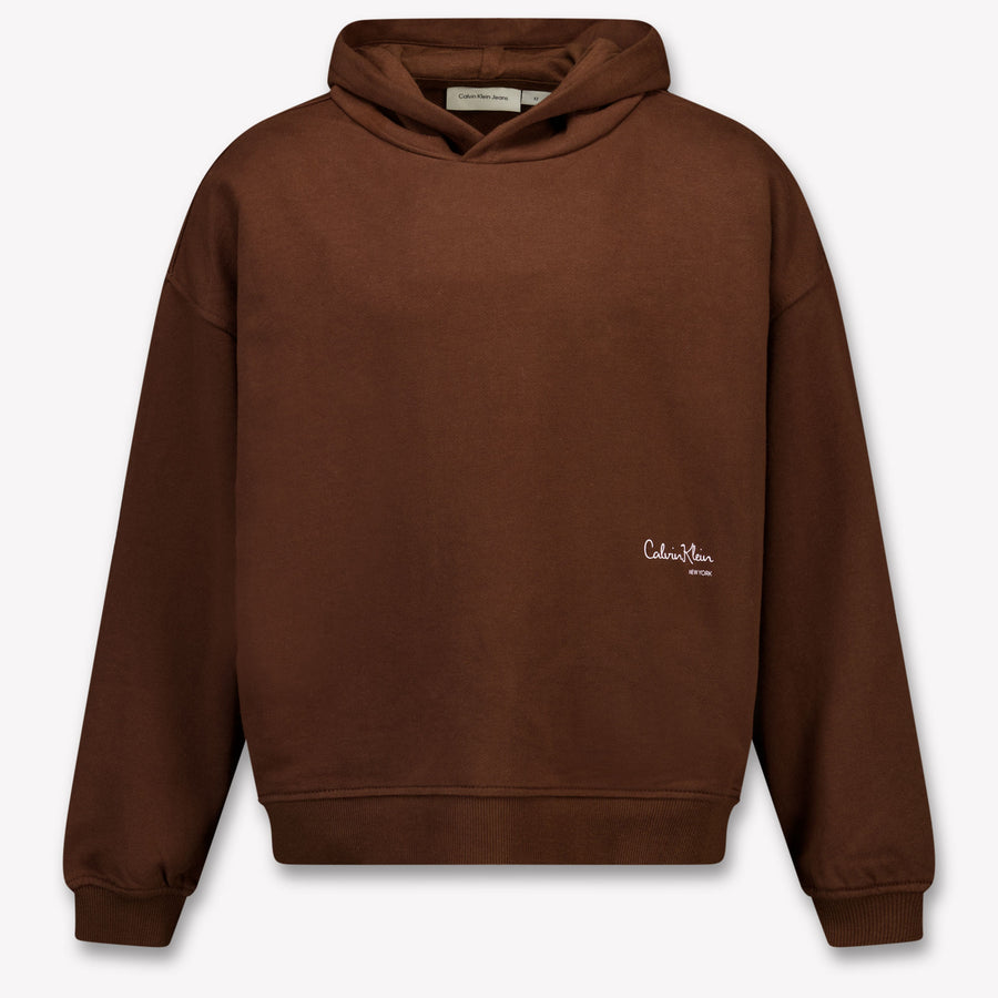 Calvin Klein Enfants Filles Pull en Marron