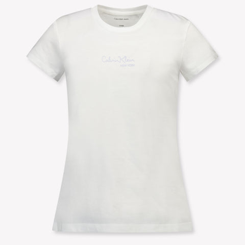 Calvin Klein Kids Girls T-Shirt In White