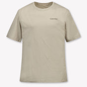 Calvin Klein Kinder Unisex T-Shirt In Helles Beige