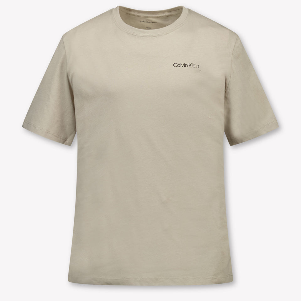 Calvin Klein Kinder Unisex T-Shirt In Helles Beige