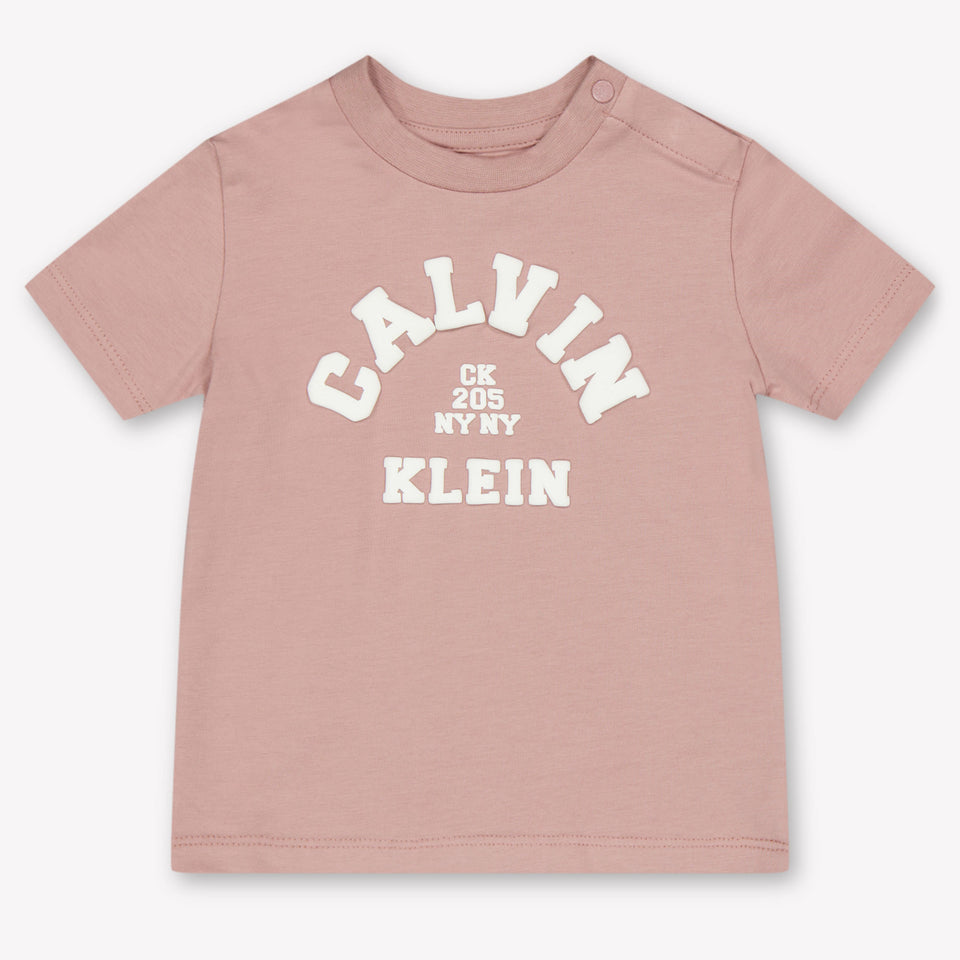 Calvin Klein Bebé Unisex Camiseta adentro Rosa