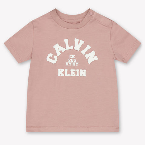 Calvin Klein Baby Unisex T-Shirt In Pink