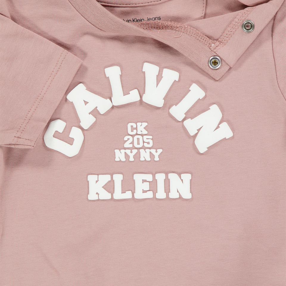 Calvin Klein Bebé Unisex Camiseta adentro Rosa