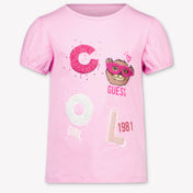 Guess Enfants Filles T-shirt dans Rose