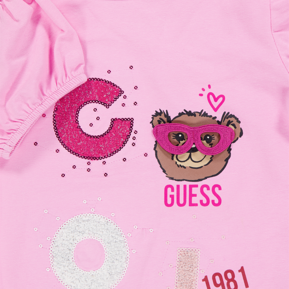 Guess Enfants Filles T-shirt dans Rose