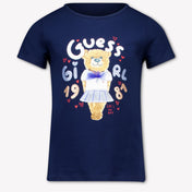 Guess Kids Girls T-Shirt In Navy