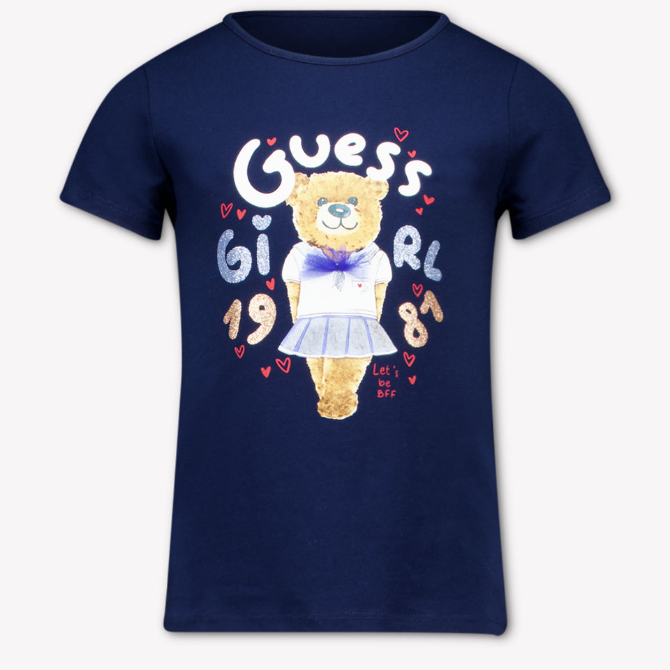 Guess Kids Girls T-Shirt In Navy