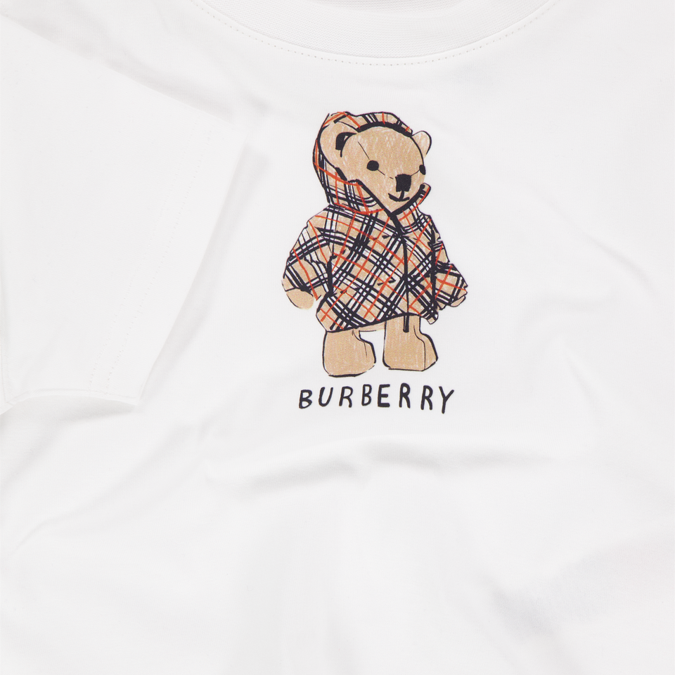 Burberry CedarTeddy Baby Unisex T-Shirt In White