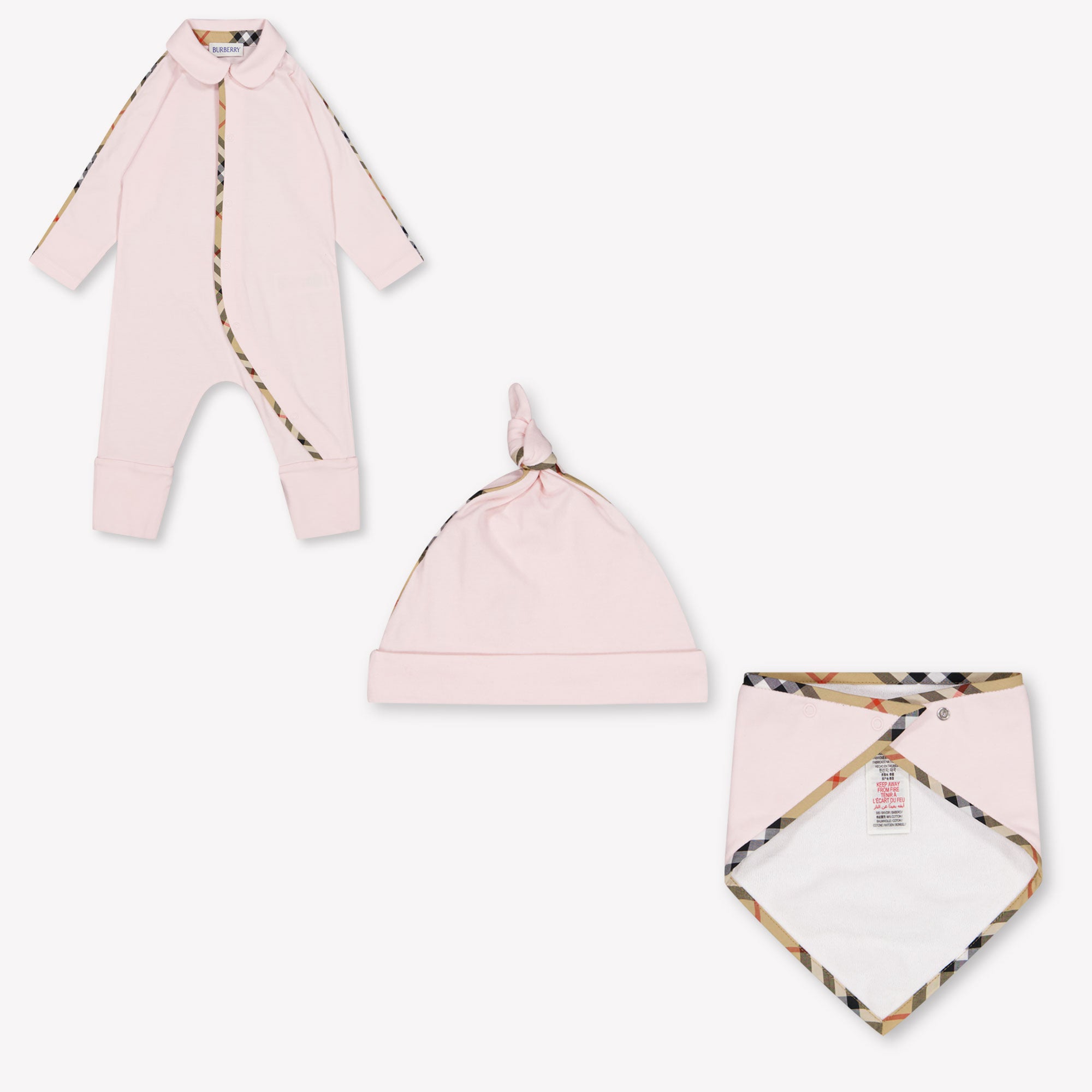 Burberry Hamilton Baby Ragazze Tutina dentro Rosa Chiaro