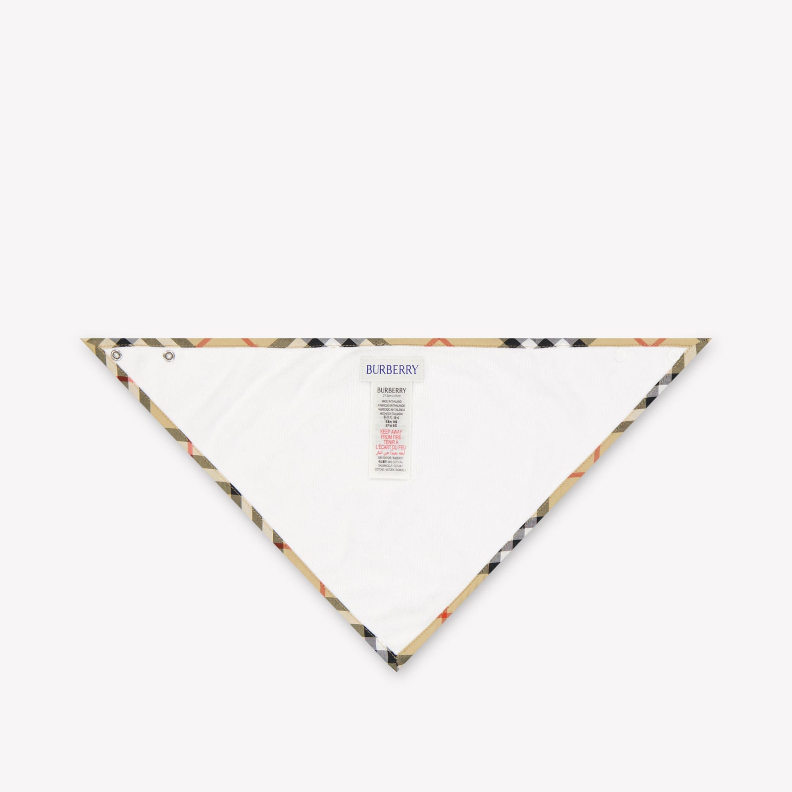Burberry Snap Bibo Baby Unisex-Zubehör Weiß