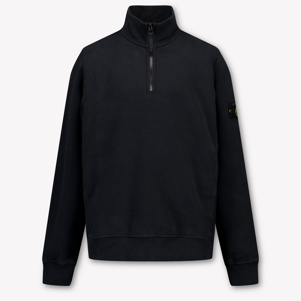 Stone Island Kinder Jungen Pullover rein Schwarz