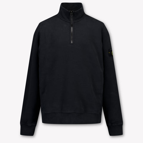 Stone Island Enfants Garçons Pull en Noir