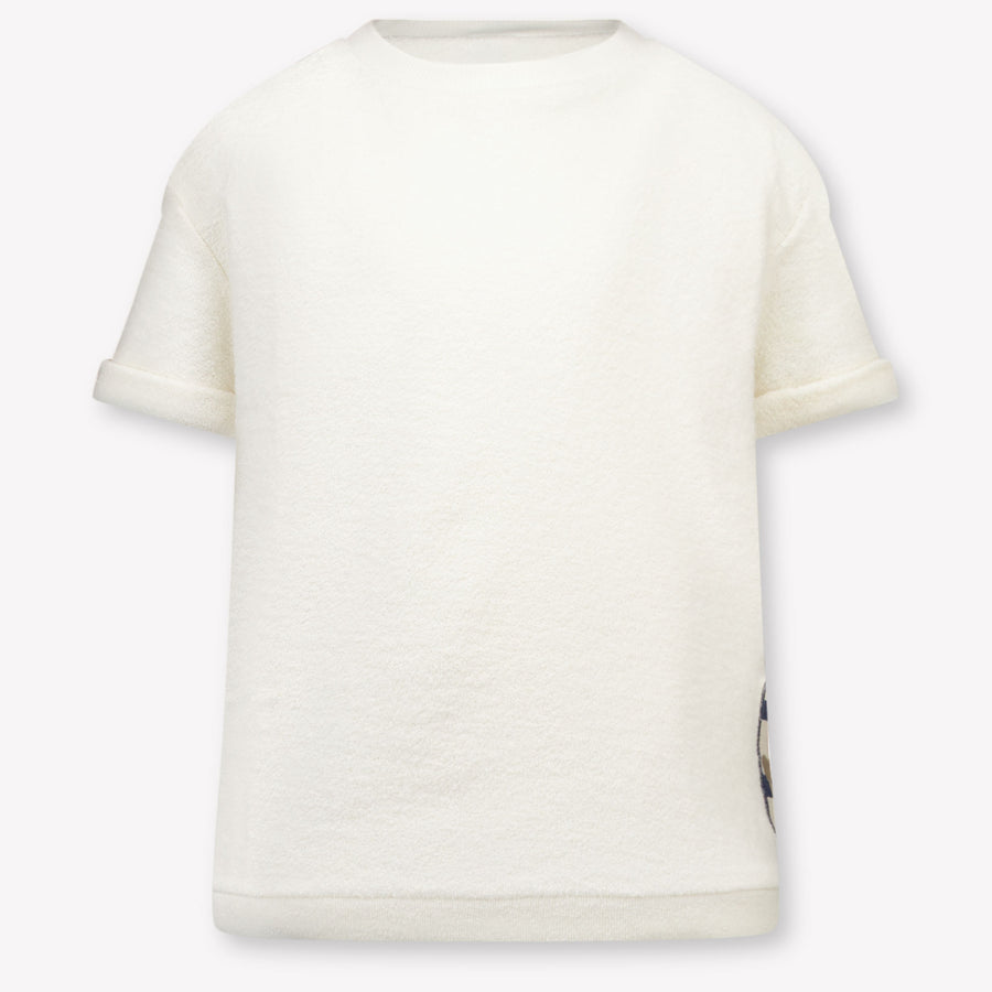 Donsje Amsterdam Thommy Kinder Unisex Maglietta dentro Off White