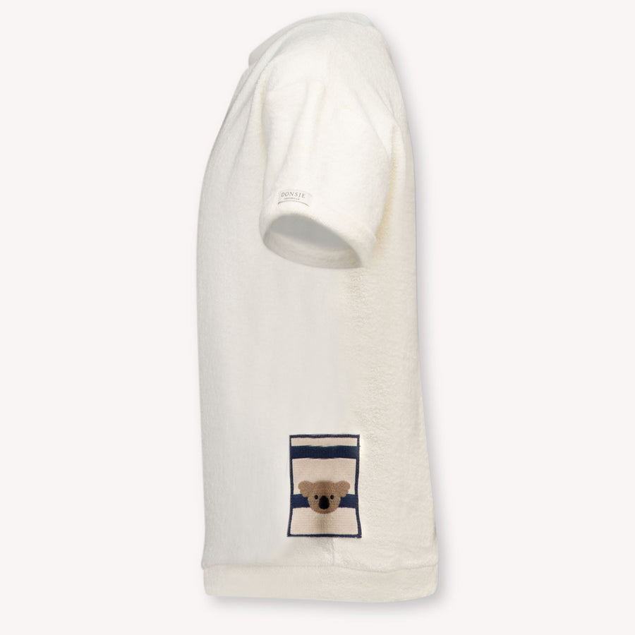 Donsje Amsterdam Thommy Kinder Unisex Maglietta dentro Off White