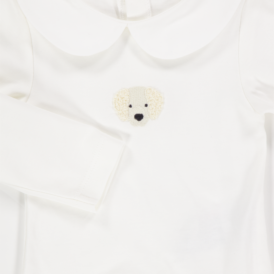 Donsje Amsterdam Baby Unisex Rompertje In Off White