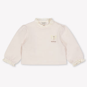 Donsje Amsterdam Bébé Filles Pull en Rose Léger