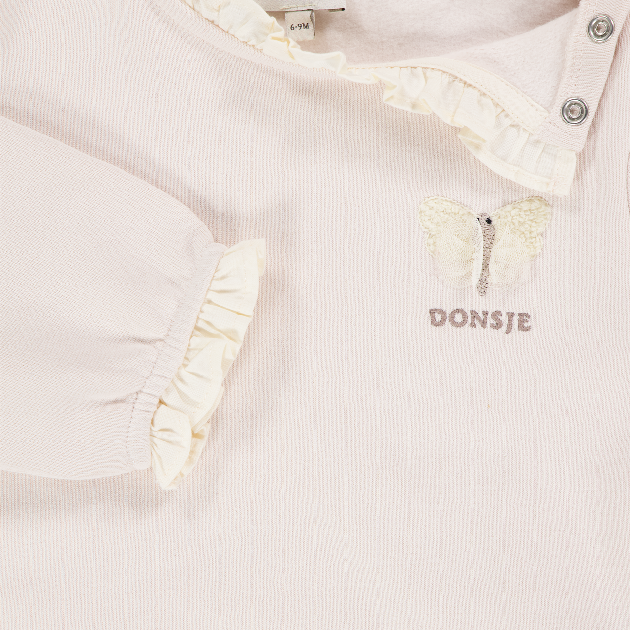 Donsje Amsterdam Bébé Filles Pull en Rose Léger