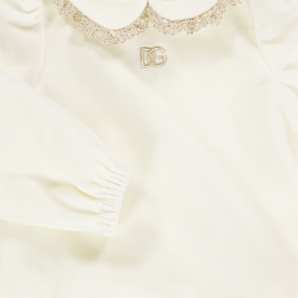 Dolce & Gabbana Bébé Filles Robe en blanc cassé