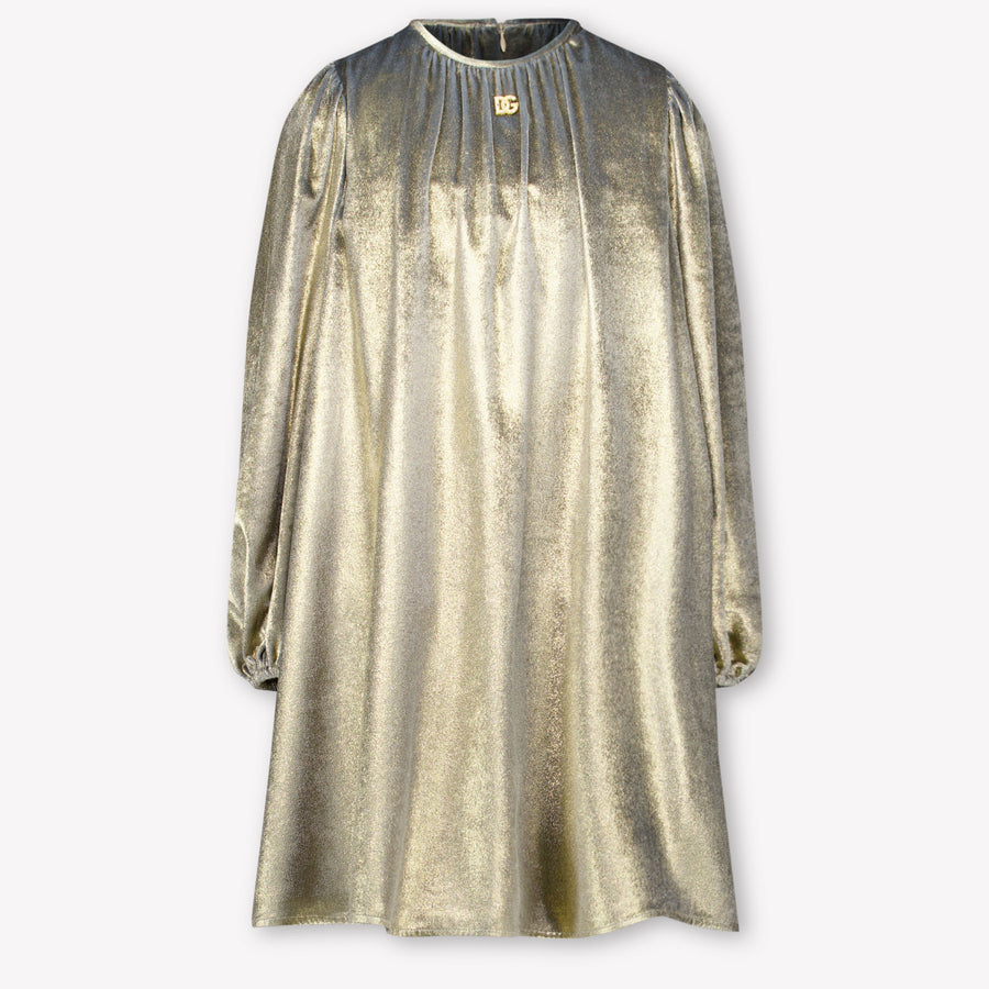 Dolce & Gabbana Kinder Meisjes Jurk In Goud