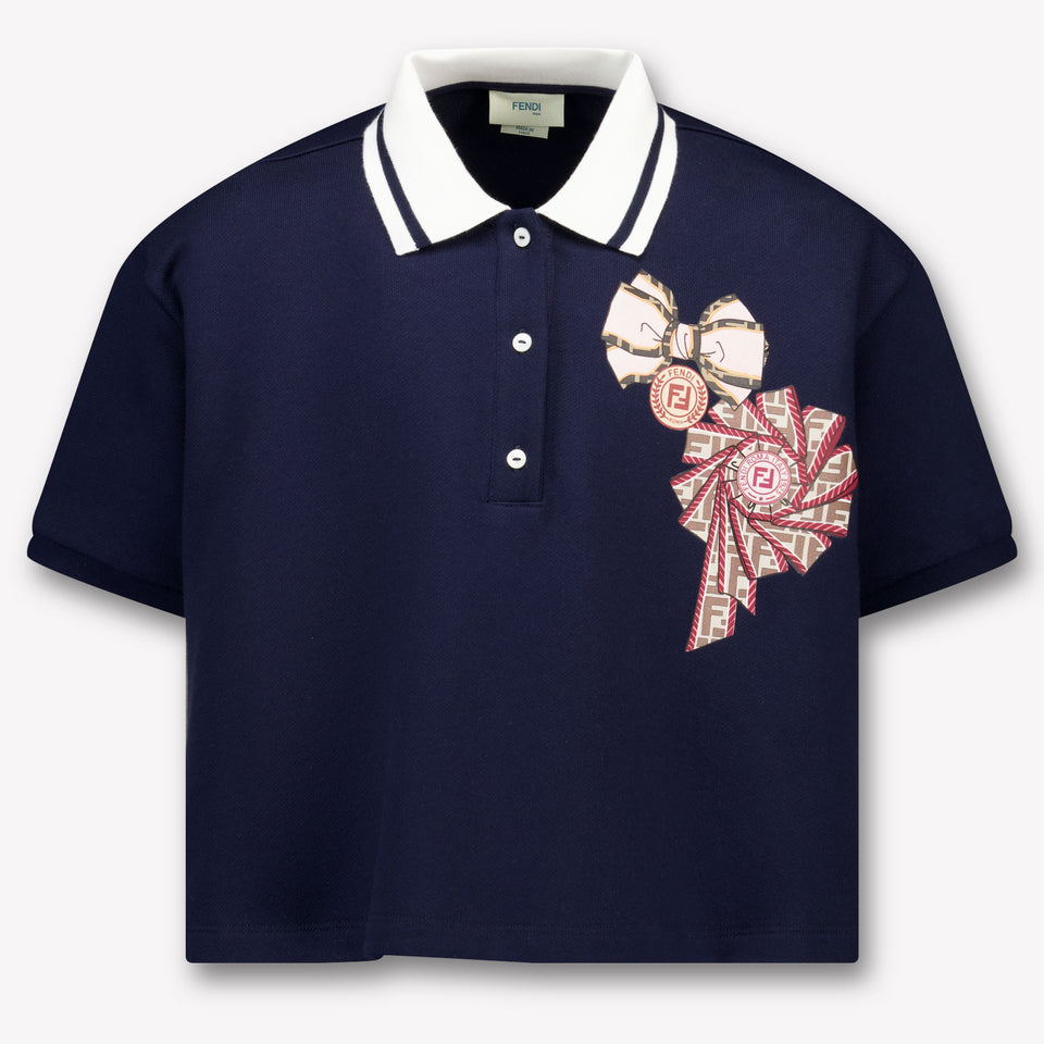 Fendi niños Chicas polo en Navy