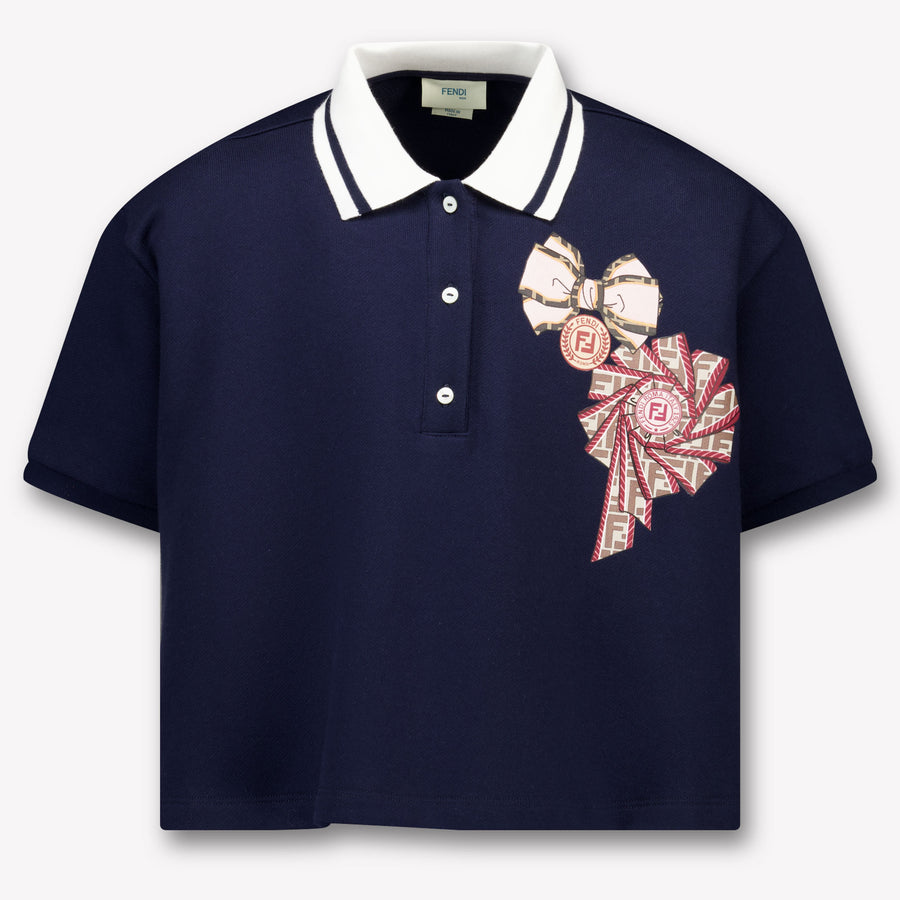 Fendi Bambini Ragazze Polo In Navy