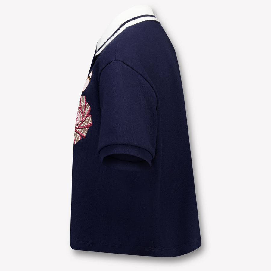 Fendi Bambini Ragazze Polo In Navy