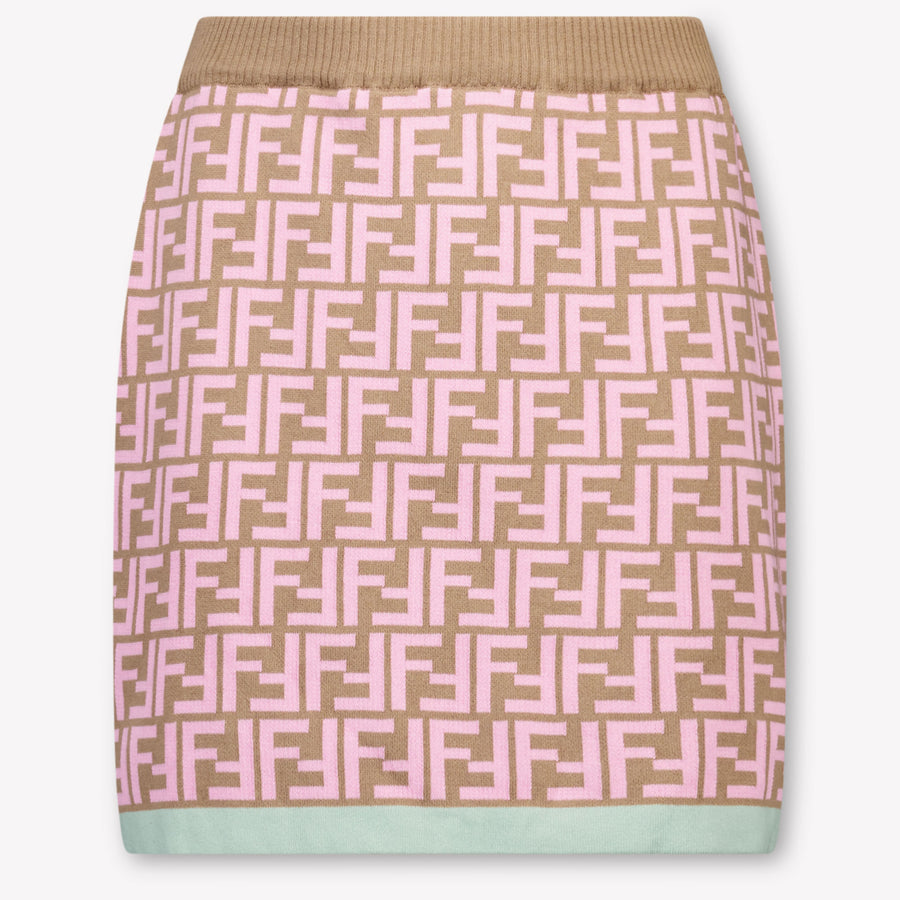 Fendi Enfants Filles Jupe en Camel
