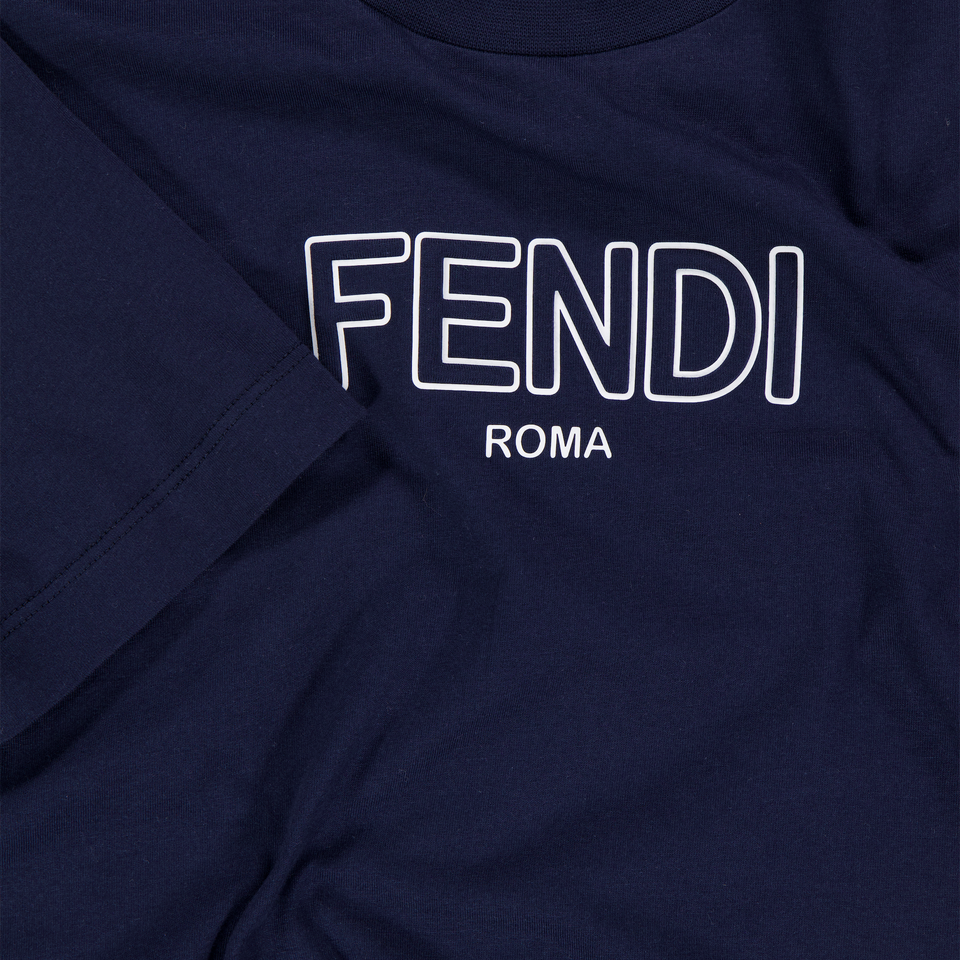 Fendi Bambini Ragazzi Maglietta dentro Navy
