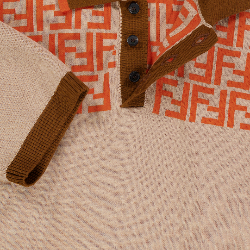 Fendi niños Chicos polo en Beige