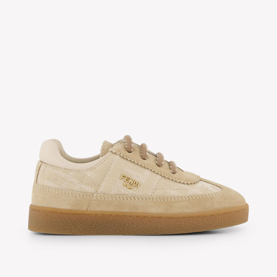 Fendi Kinder Unisex Sneakers In Beige