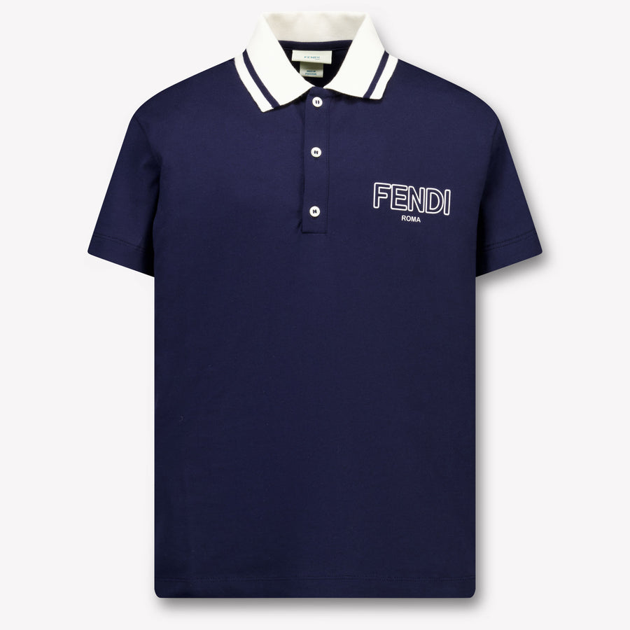 Fendi Bambini Ragazzi Polo In Navy