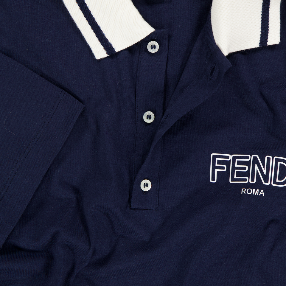 Fendi Kinder Jungen Polo In Marineblau