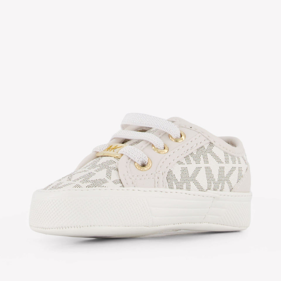 Michael Kors BABY BRITTANIA Baby Girls Sneakers In OffWhite