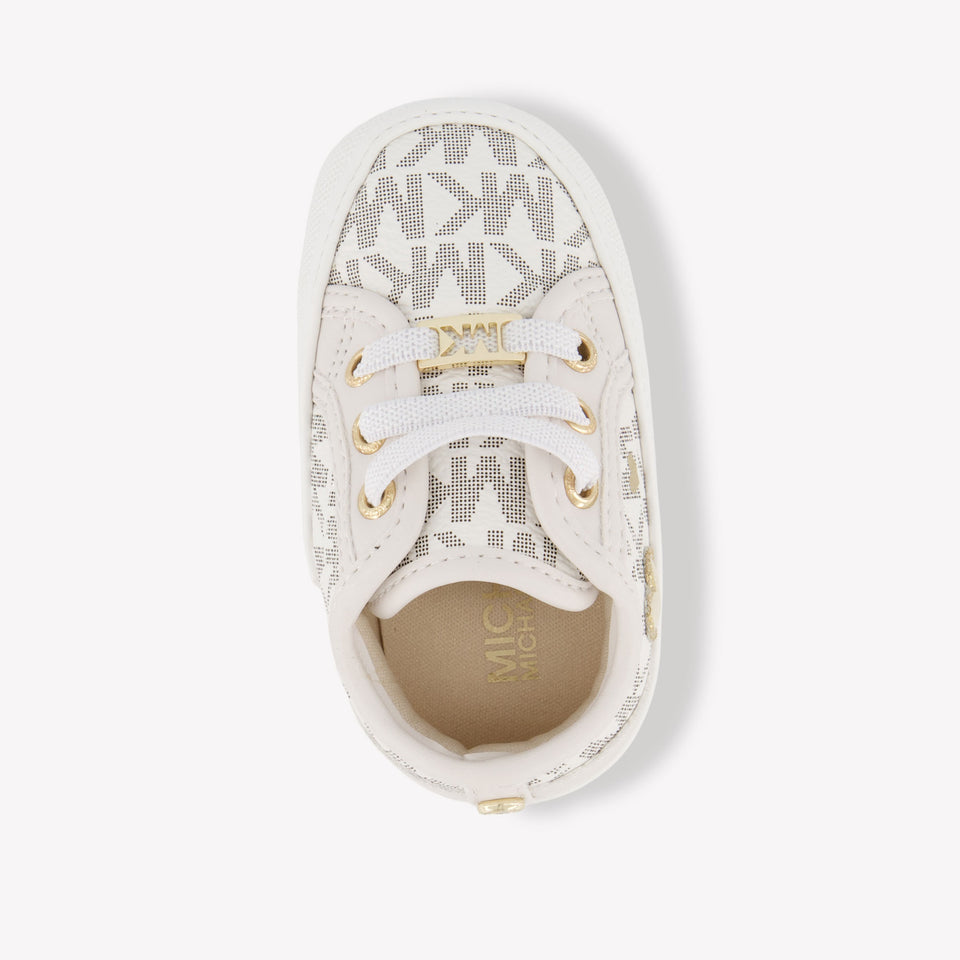 Michael Kors BABY BRITTANIA Baby Girls Sneakers In OffWhite