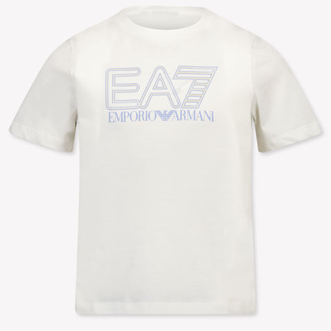 EA7 Kinder Jongens T-Shirt In Wit