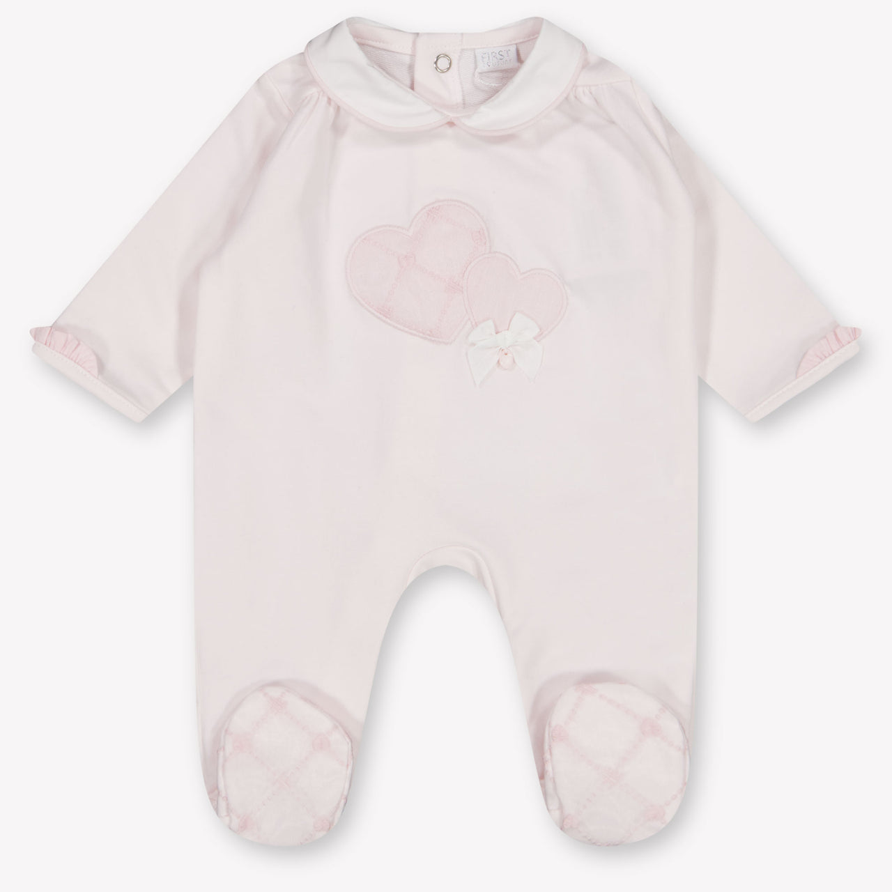 First Baby Girls Playsuit In Light Pink