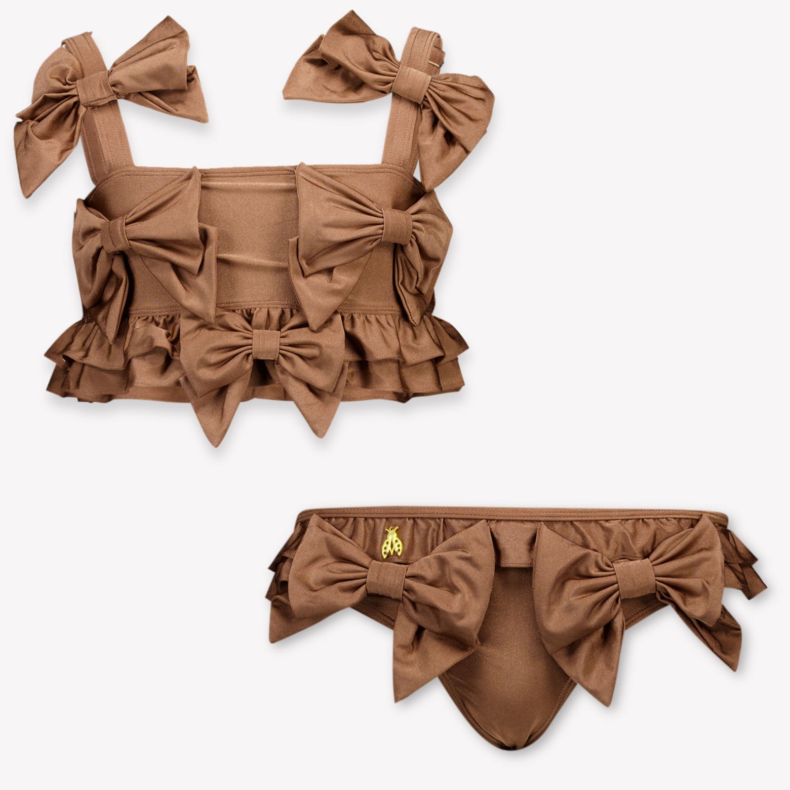 Luvbug Kinder Meisjes Zwemkleding In Bruin